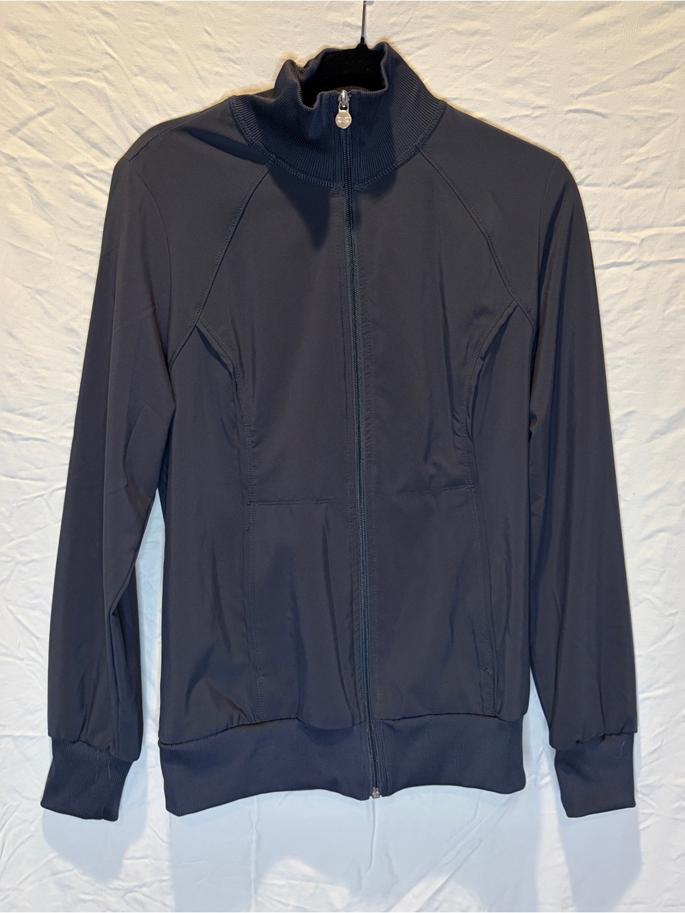 Cherokee Navy Full-Zip Lightweight Scrub Jacket